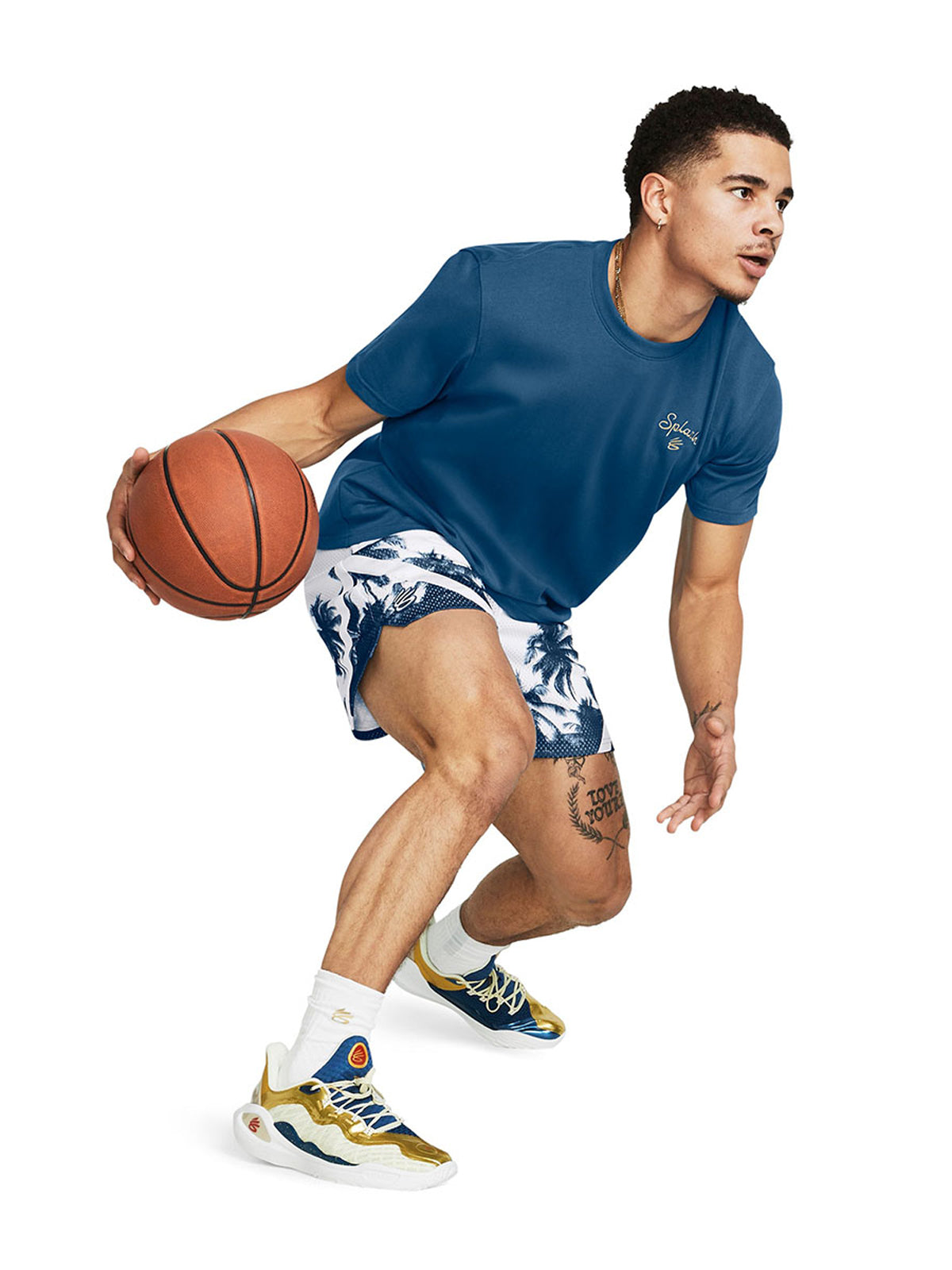 CURRY EMB SPLASH TEE