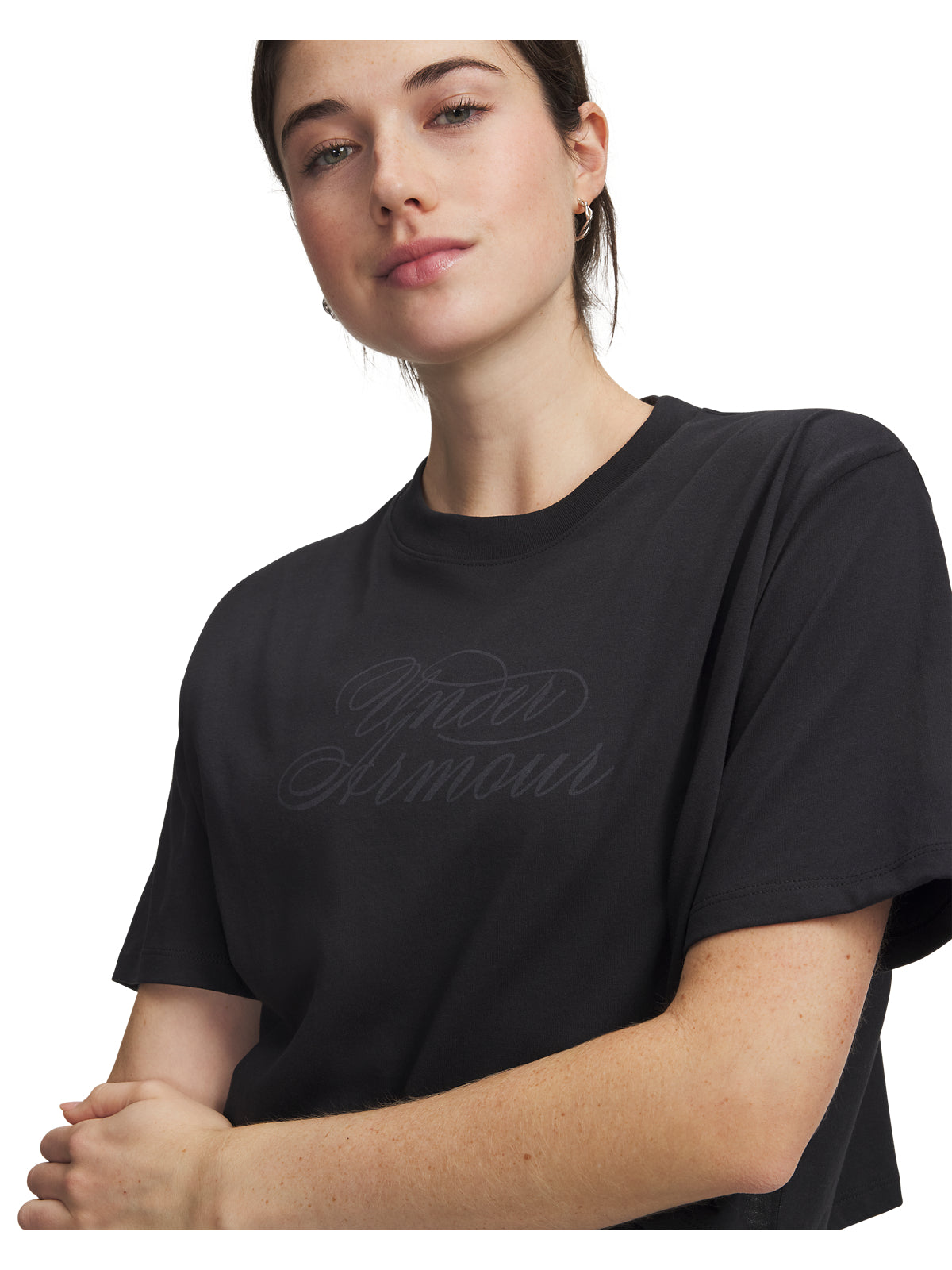 W SCRPTHEART CROP SS